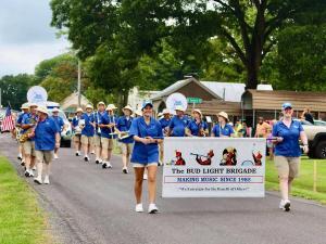 The bud light brigade in a parade